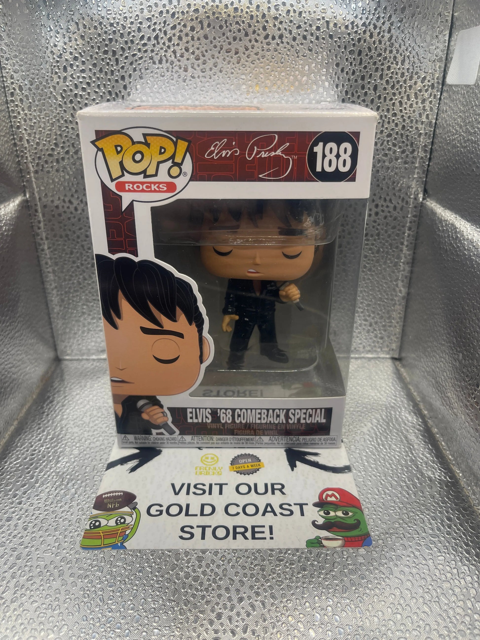 Funko POP! Rocks - Elvis '68 Comeback Special Presley #188 FRENLY BRICKS - Open 7 Days