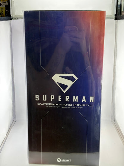 Hot Toys Superman & Krypto Deluxe 1/6 Scale Figure MMS812 Brand New FRENLY BRICKS - Open 7 Days