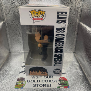 Funko POP! Rocks - Elvis '68 Comeback Special Presley #188 FRENLY BRICKS - Open 7 Days