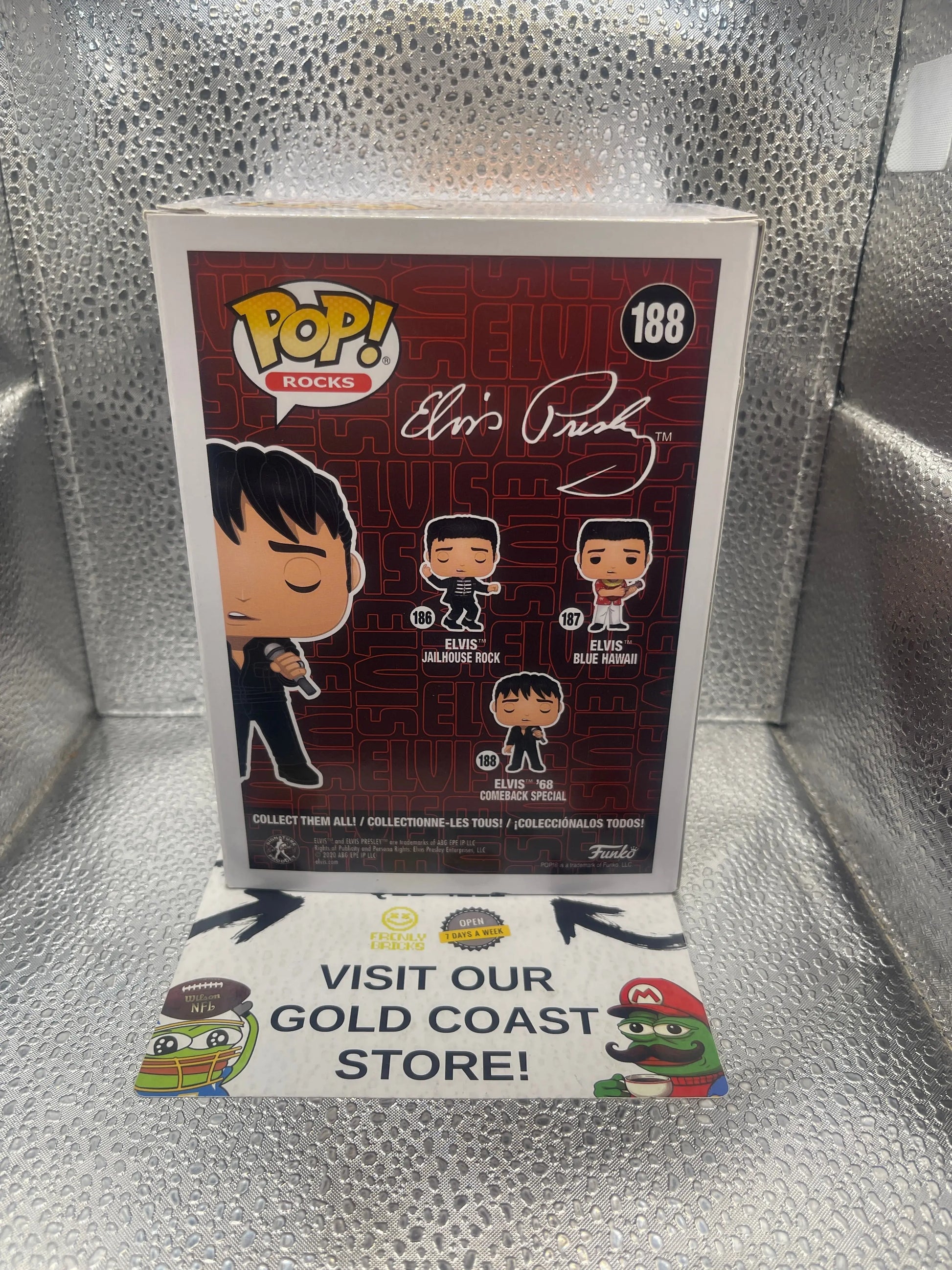 Funko POP! Rocks - Elvis '68 Comeback Special Presley #188 FRENLY BRICKS - Open 7 Days