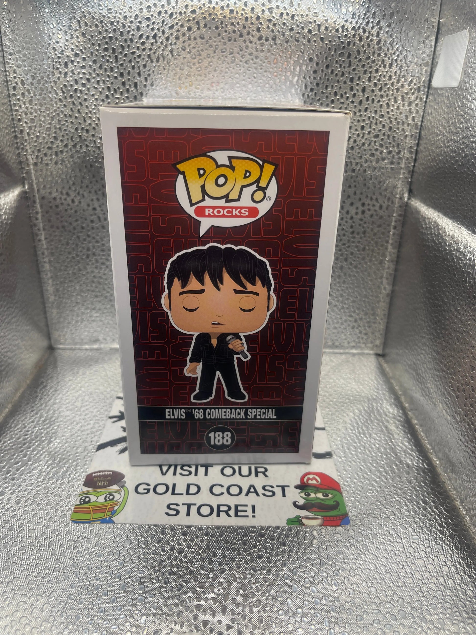 Funko POP! Rocks - Elvis '68 Comeback Special Presley #188 FRENLY BRICKS - Open 7 Days