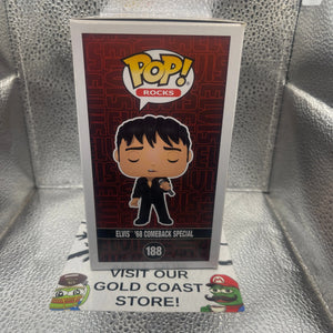 Funko POP! Rocks - Elvis '68 Comeback Special Presley #188 FRENLY BRICKS - Open 7 Days