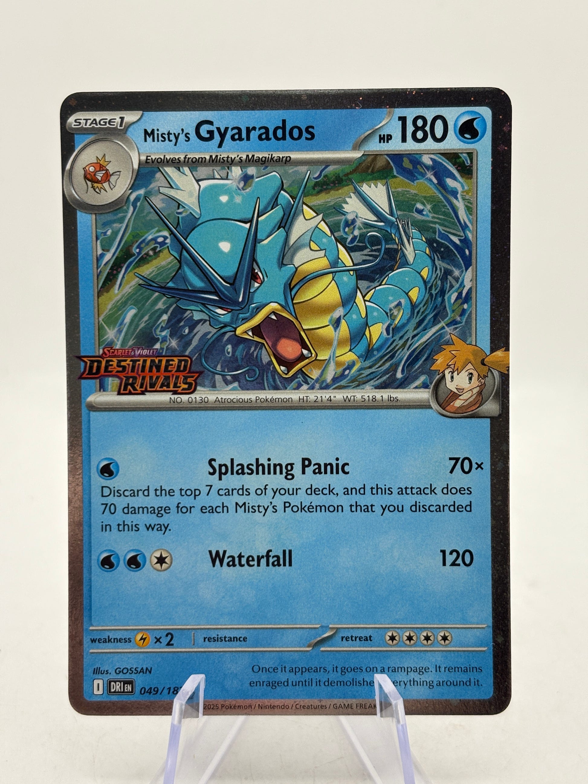 Pokemon TCG Destined Rivals - Misty’s Gyarados 049/182 Stamped (2) NM image 1