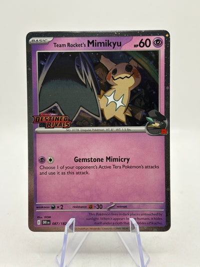 Pokemon TCG Destined Rivals - Team Rocket's Mimikyu 087/182 Stamped (1) NM