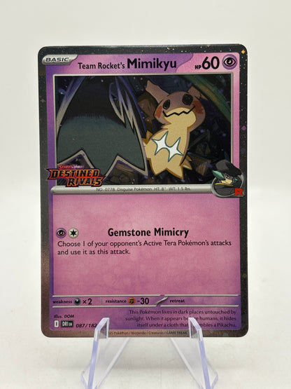 Pokemon TCG Destined Rivals - Team Rocket’s Mimikyu 087/182 Stamped (1) NM