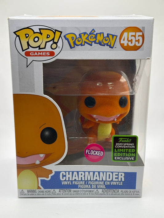 Funko POP! Games Pokemon #455 Charmander Flocked 2020 Spring FRENLY BRICKS - Open 7 Days