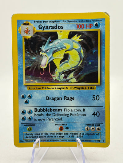 Pokemon TCG WOTC Base Set - Gyarados 6/102 Rare Holo DMG