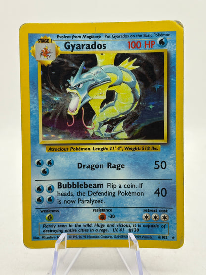 Pokemon TCG WOTC Base Set - Gyarados 6/102 Rare Holo DMG