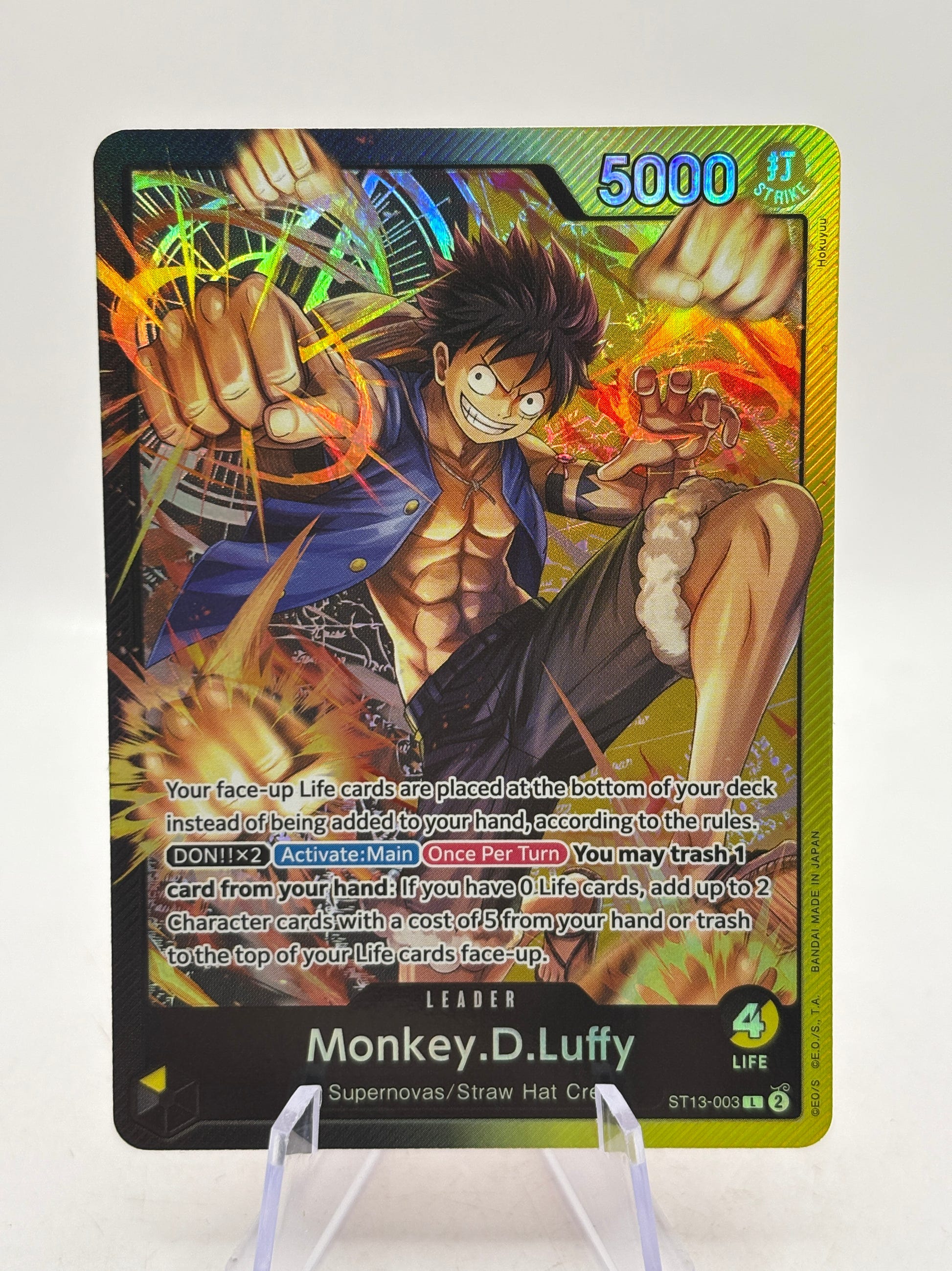 One Piece TCG ST13 - Monkey D Luffy Leader ST13-003 L NM image 1