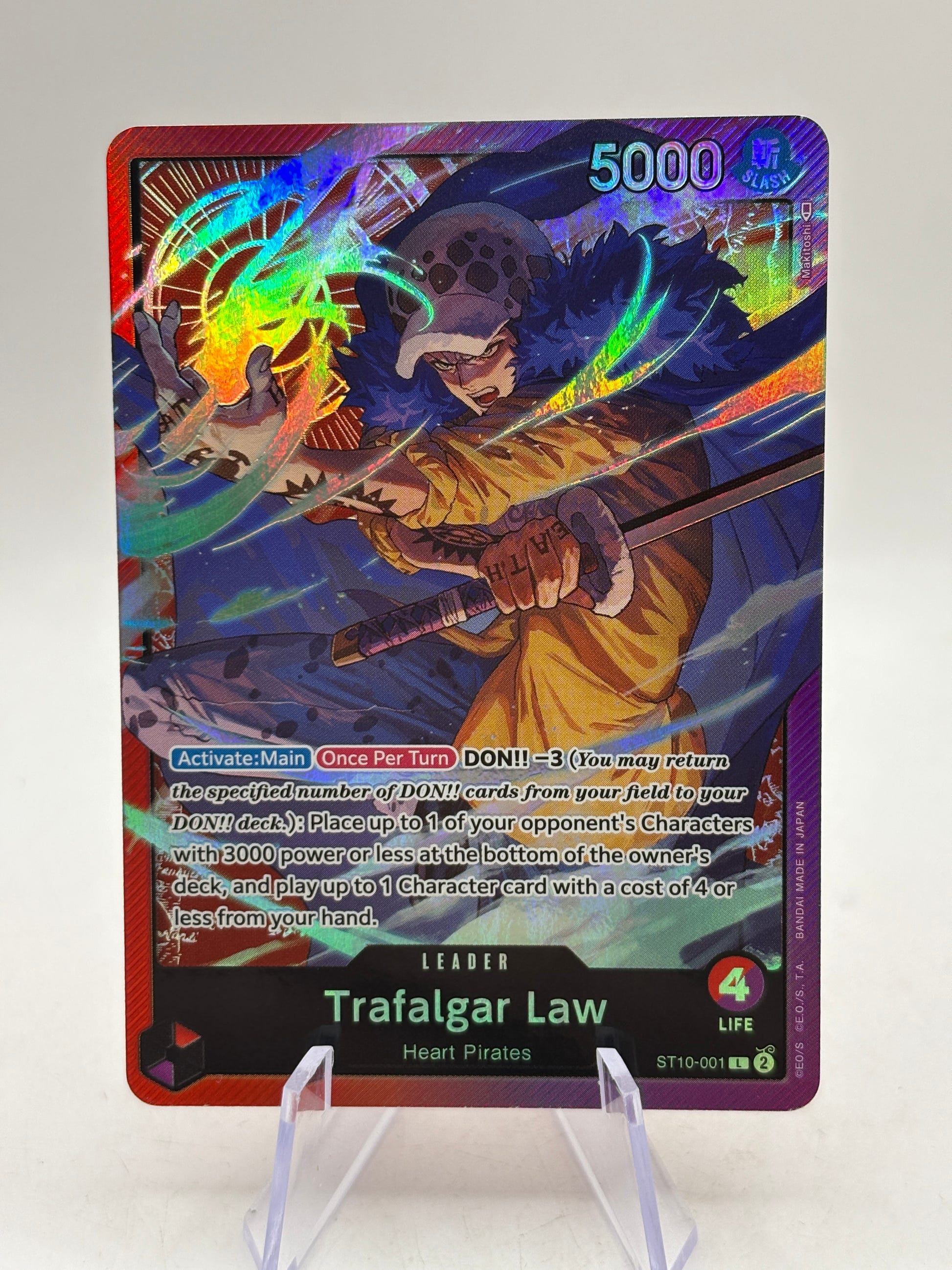 One Piece TCG ST10 - Trafalgar Law ST10-001 Leader NM image 1