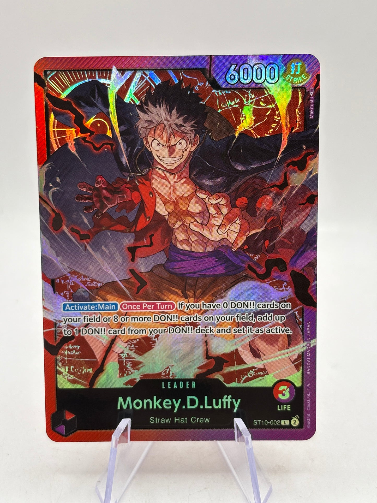 One Piece TCG ST10 - Monkey D Luffy ST10-002 Leader NM