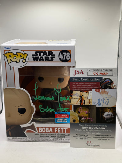 Funko POP! Star Wars #478 Boba Fett Signed COA 2021 Fall Limited Edition
