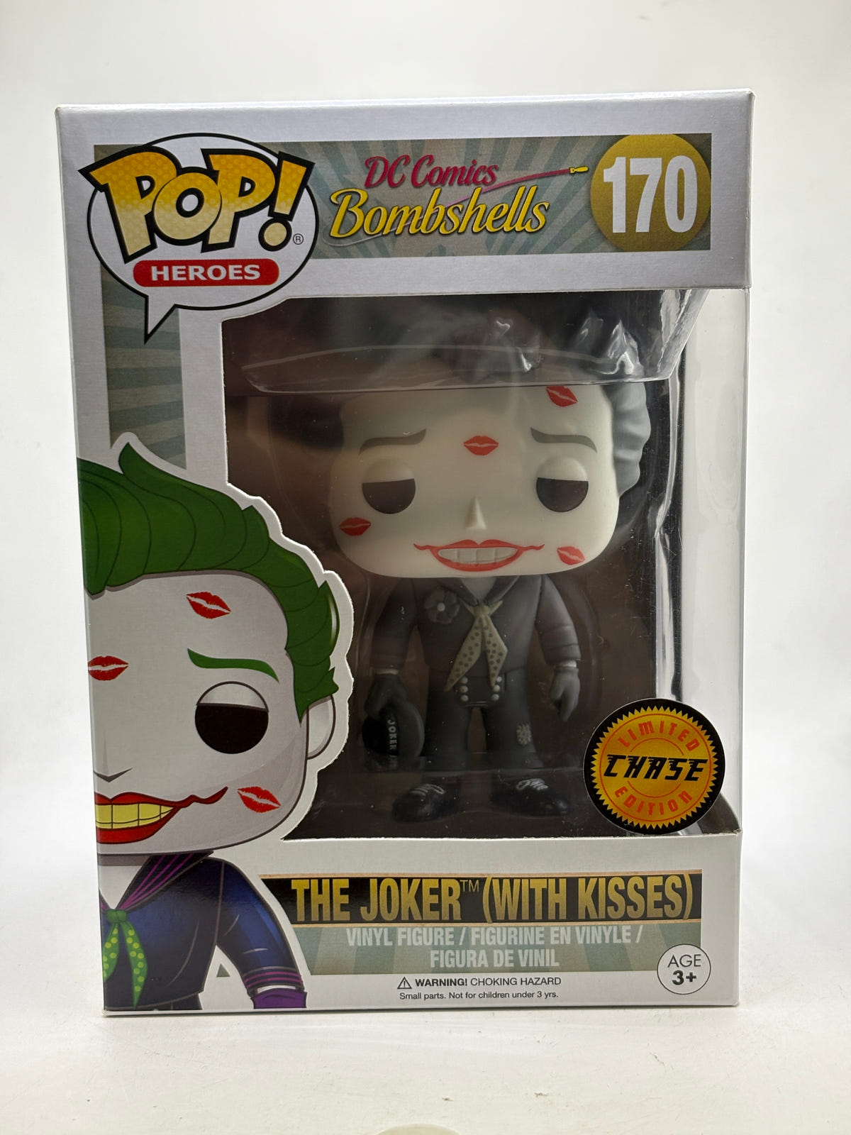 Funko POP! Heroes DC Bombshells #170 The Joker with Kisses Limited Chase image 1