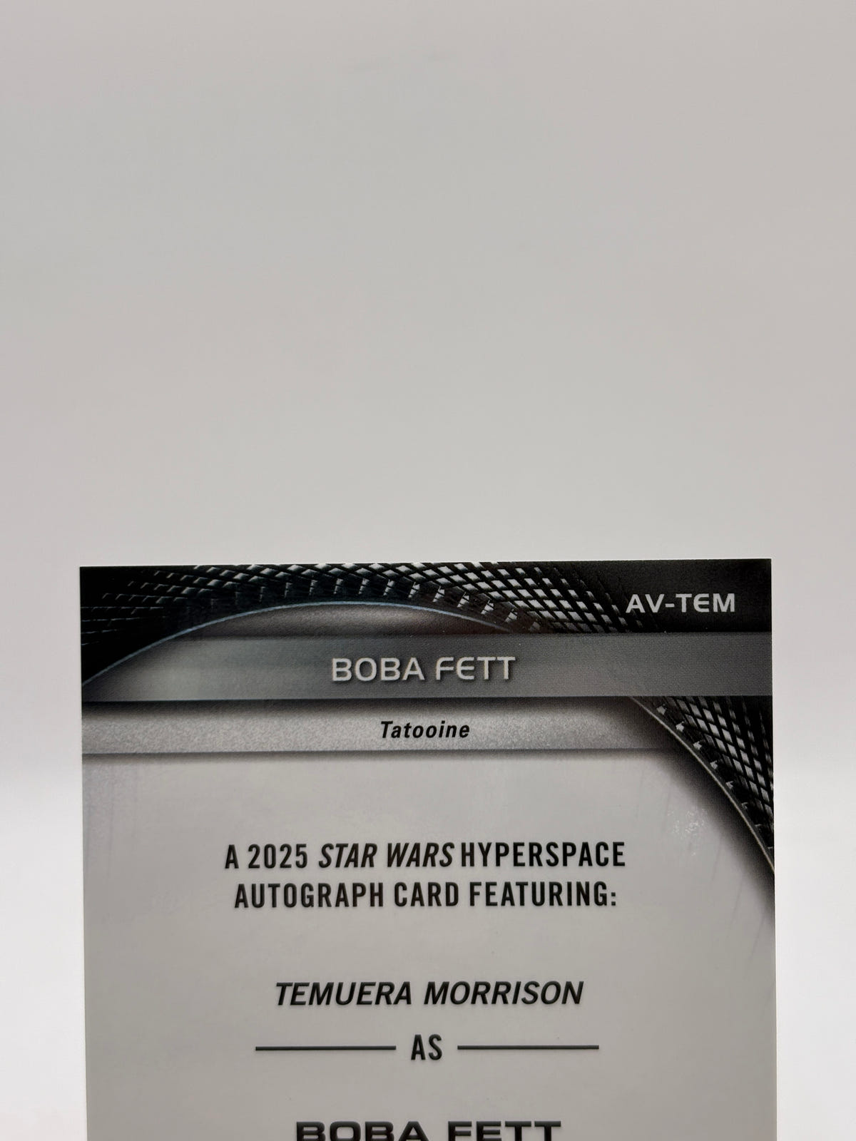 2025 Topps Star Wars HyperSpace AV-TEM Boba Fett Temuera Morrison Autograph image 5