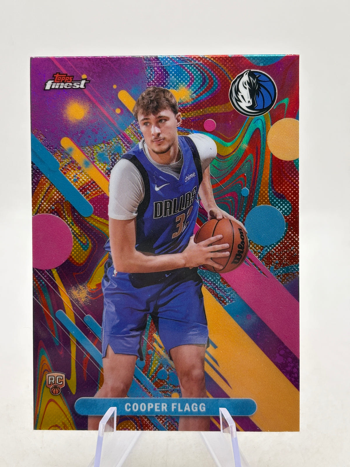 2025-26 Topps Finest Cooper Flagg Mavericks #1 Rookie Oil Spill Refractor image 1