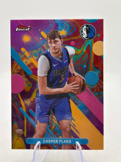 2025-26 Topps Finest Cooper Flagg Mavericks #1 Rookie Oil Spill Refractor