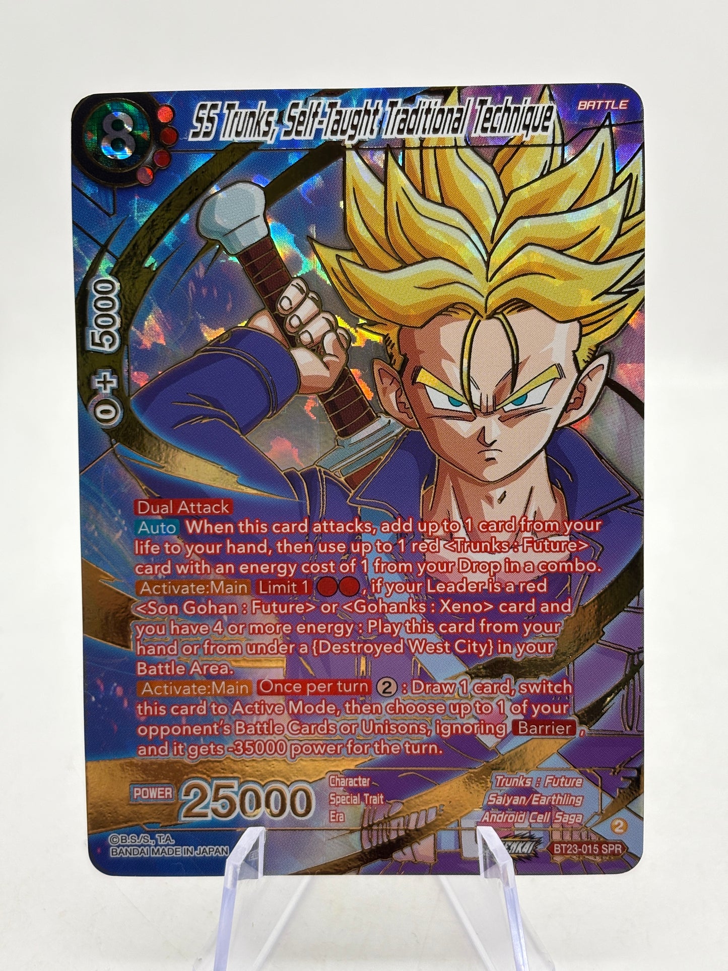 Dragon Ball Super Masters - SS Trunks, Self-Taught Traditional Technique BT23-015 SPR