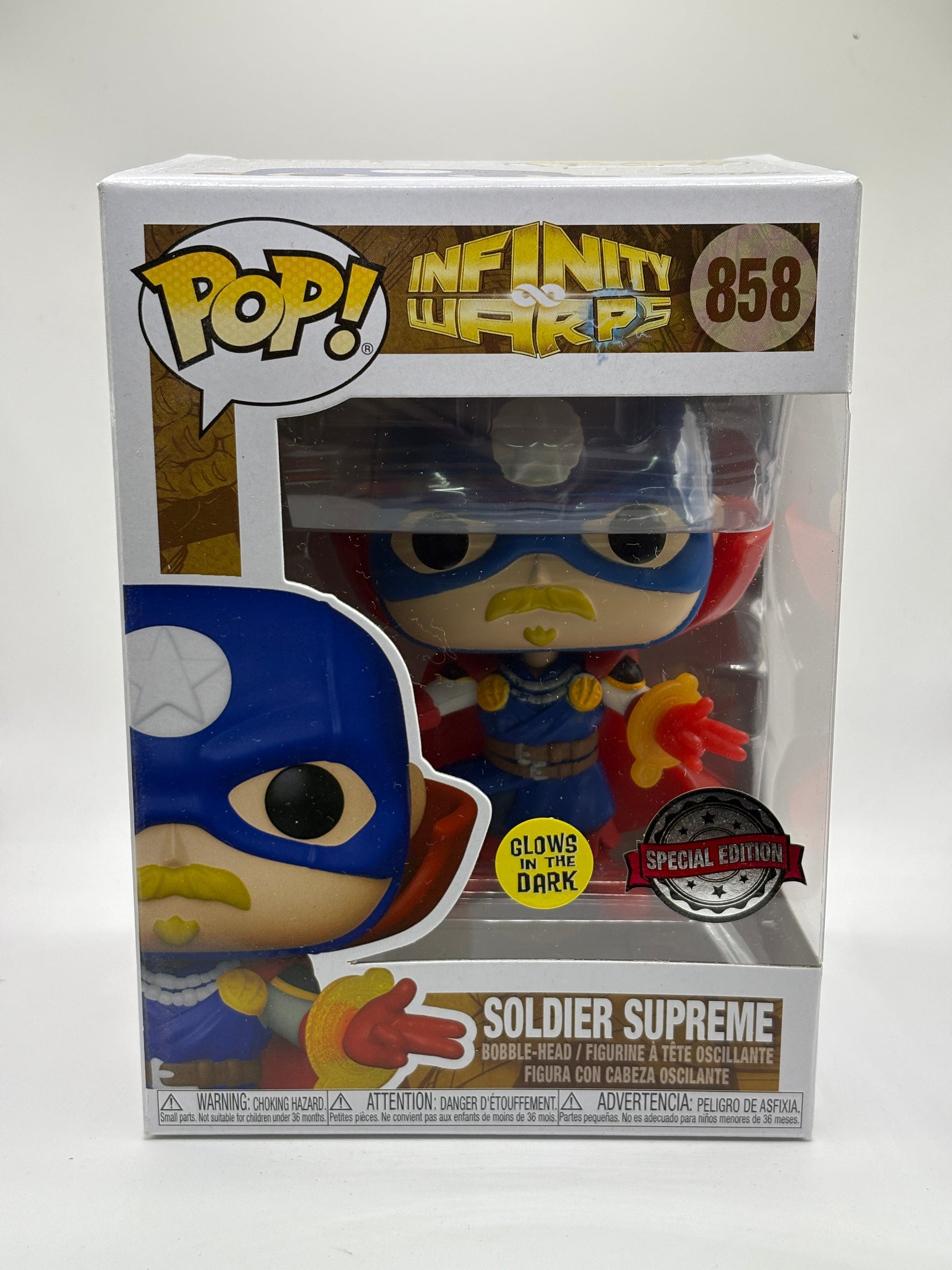 Funko POP! Marvel Infinity Warps #858 Soldier Supreme Glow Special Edition FRENLY BRICKS - Open 7 Days