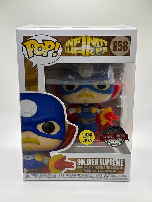 Funko POP! Marvel Infinity Warps #858 Soldier Supreme Glow Special Edition FRENLY BRICKS - Open 7 Days