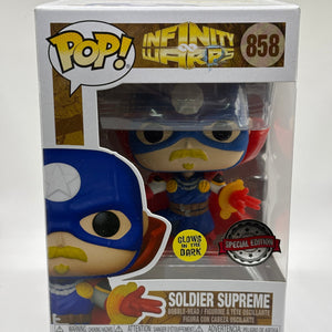 Funko POP! Marvel Infinity Warps #858 Soldier Supreme Glow Special Edition FRENLY BRICKS - Open 7 Days
