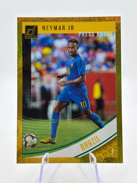 2018-19 Panini Donruss Soccer #104 Neymar Jr Gold Press Proof /75