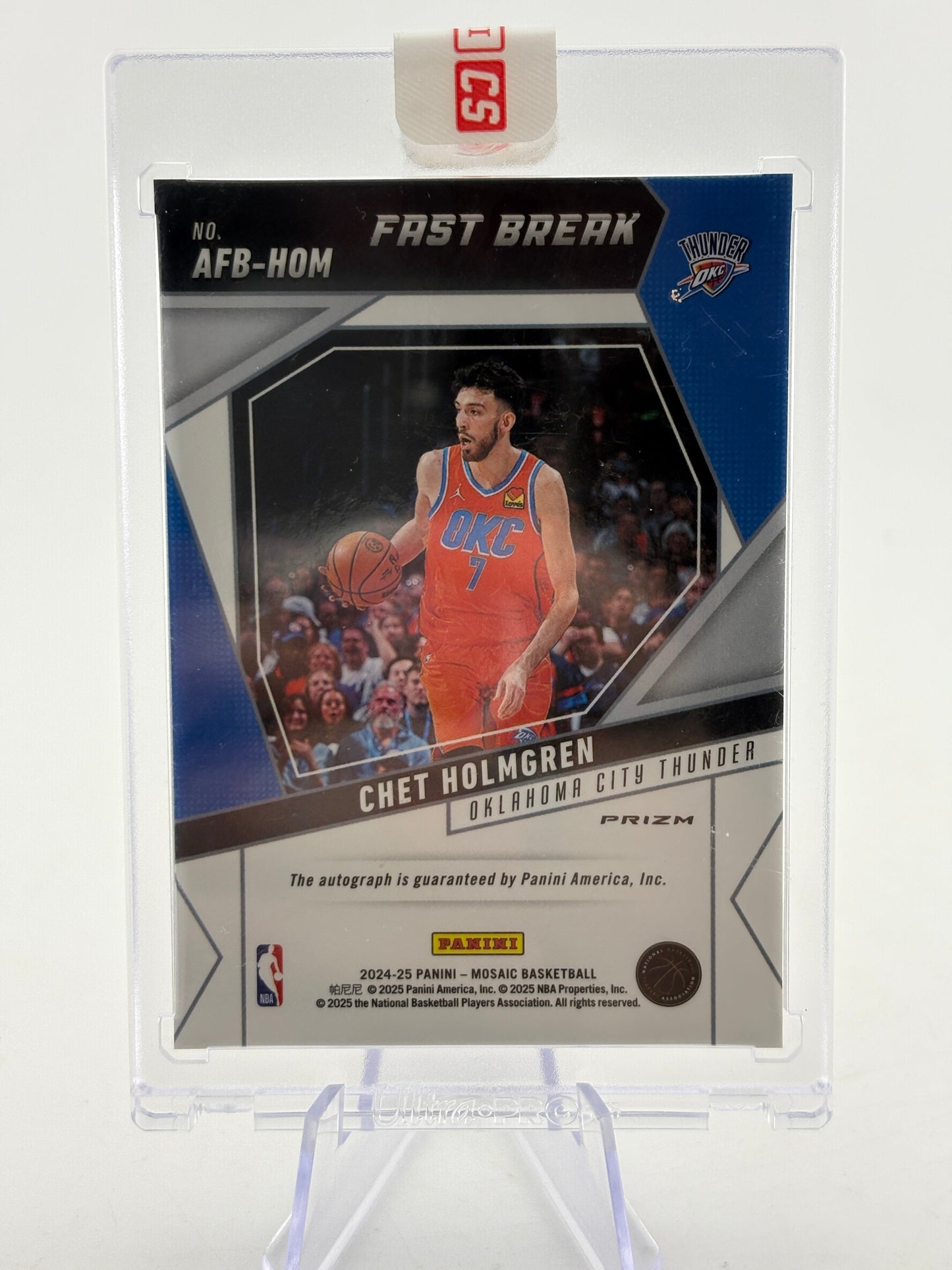 2024-25 Panini Mosaic Basketball - Fast Break Chet Holmgren Auto OKC Thunder FRENLY BRICKS - Open 7 Days