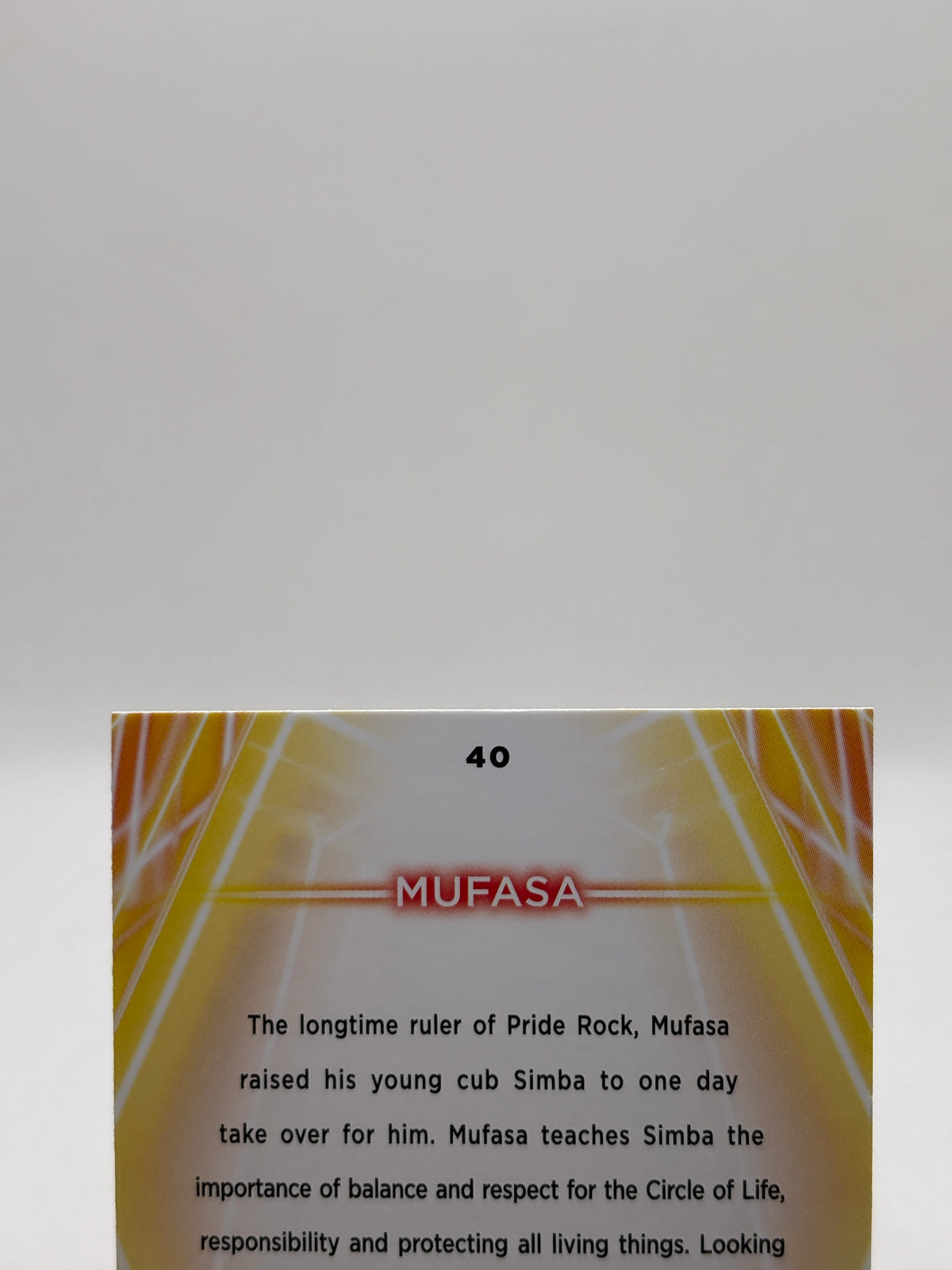 2026 Topps Disney Neon Mufasa Gold 42/50 #40 image 3