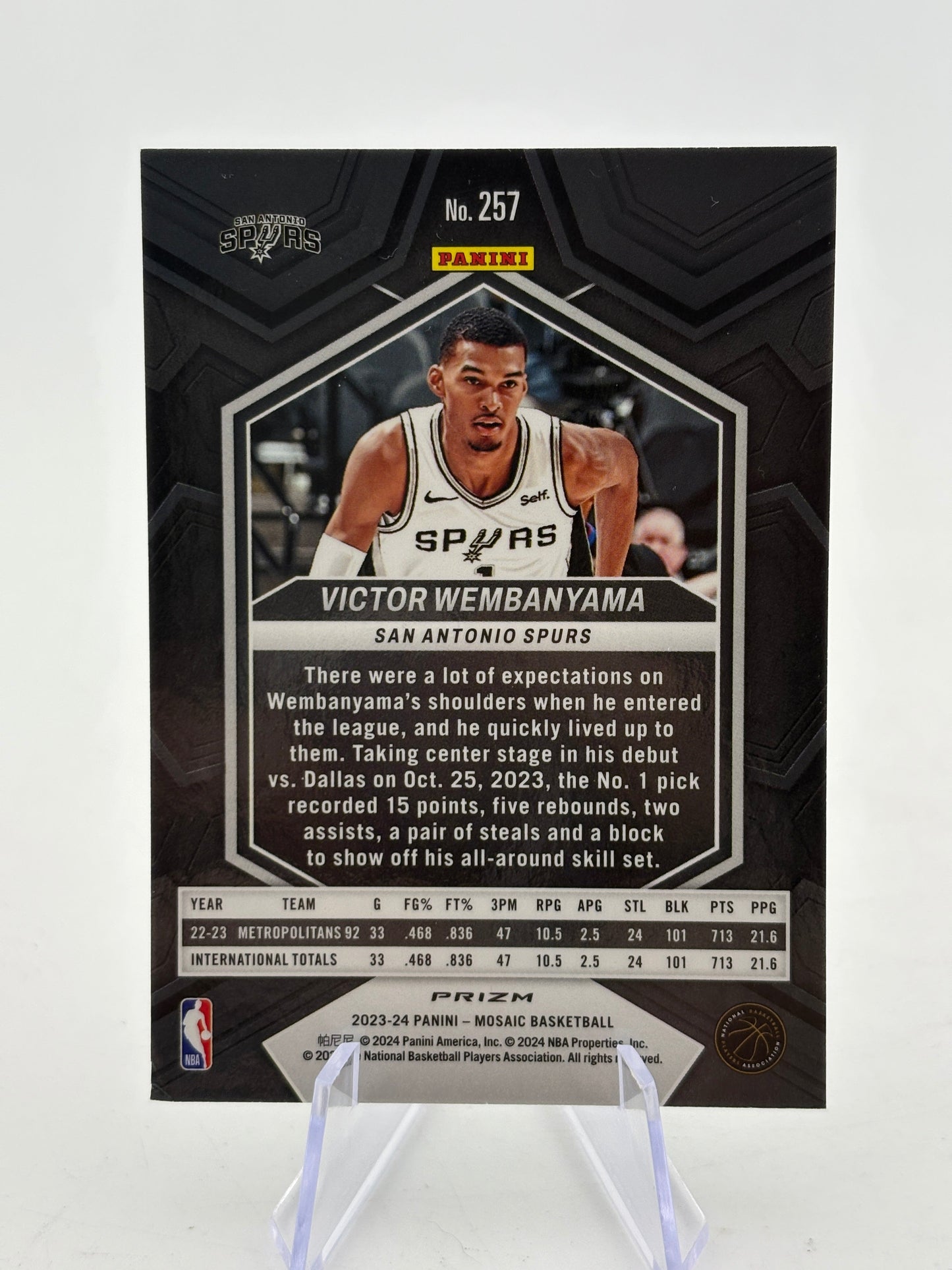 2023-24 Panini Mosaic Basketball - NBA Debut Victor Wembanyama Green Rookie FRENLY BRICKS - Open 7 Days
