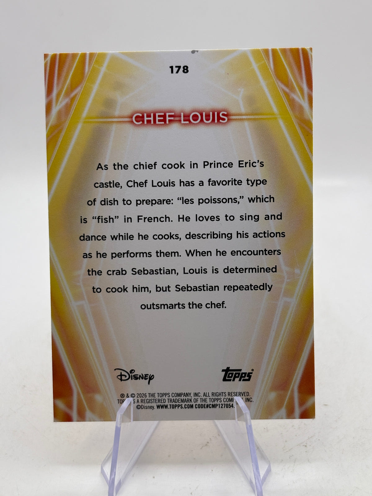 Topps 2026 Disney Neon Chef Louis Diamante 178 Numbered /25 image 2