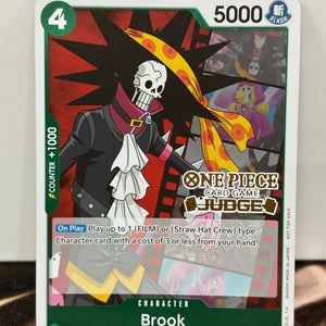 One Piece Brook Judge Card Holo Rare Judge Pack Vol 2 NM ENGLISH OP02-040 R FRENLY BRICKS - Open 7 Days