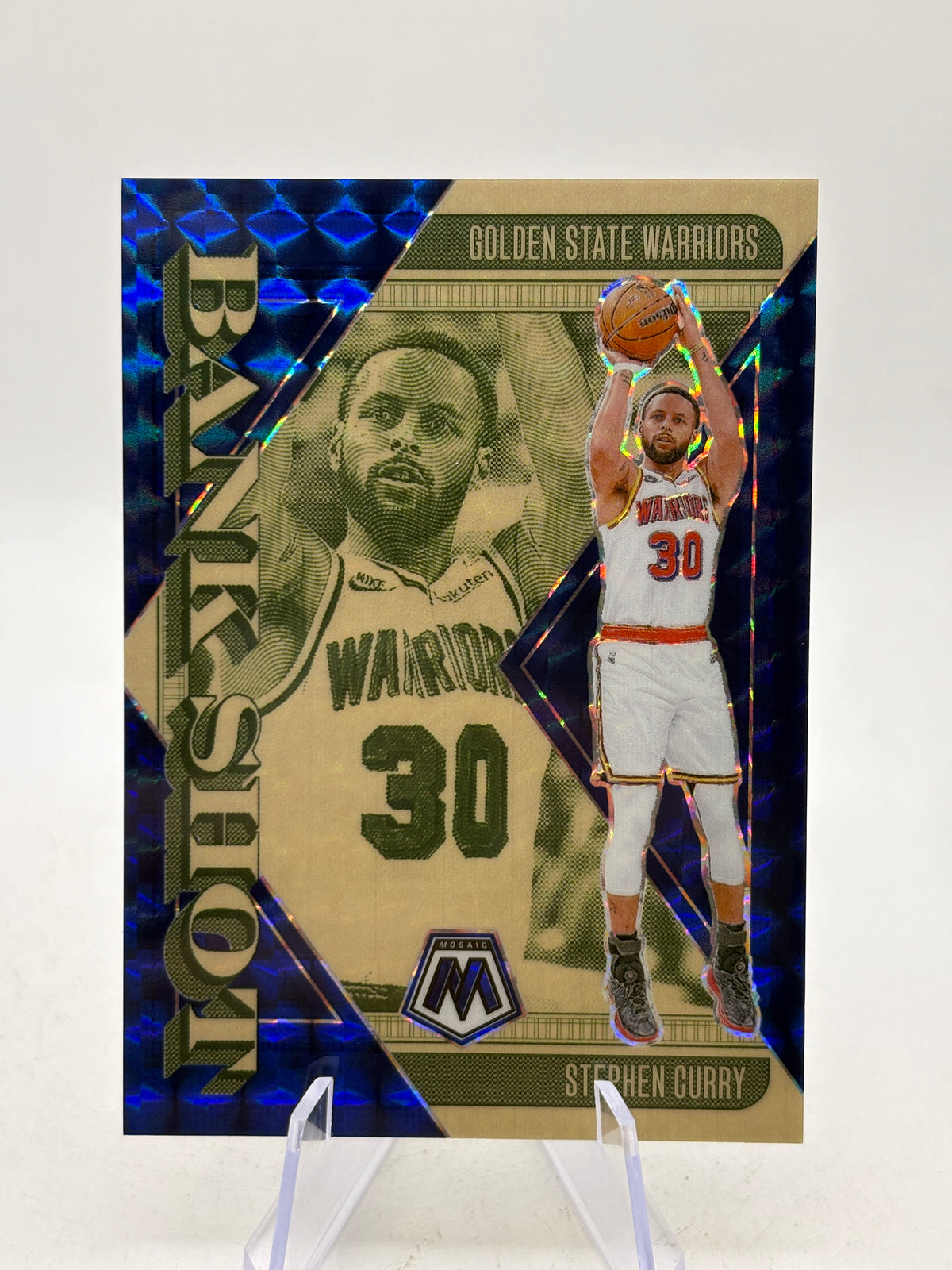 Panini 2024 Mosaic Stephen Curry Bank Shot Blue /199 #19 Golden State image 1