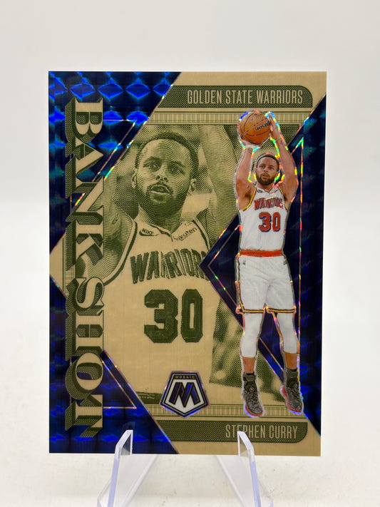 Panini 2024 Mosaic Stephen Curry Bank Shot Blue /199 #19 Golden State