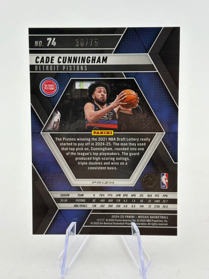 2024-25 Panini Mosaic Basketball - Cade Cunningham 30/75 Orange Mosaic FRENLY BRICKS - Open 7 Days