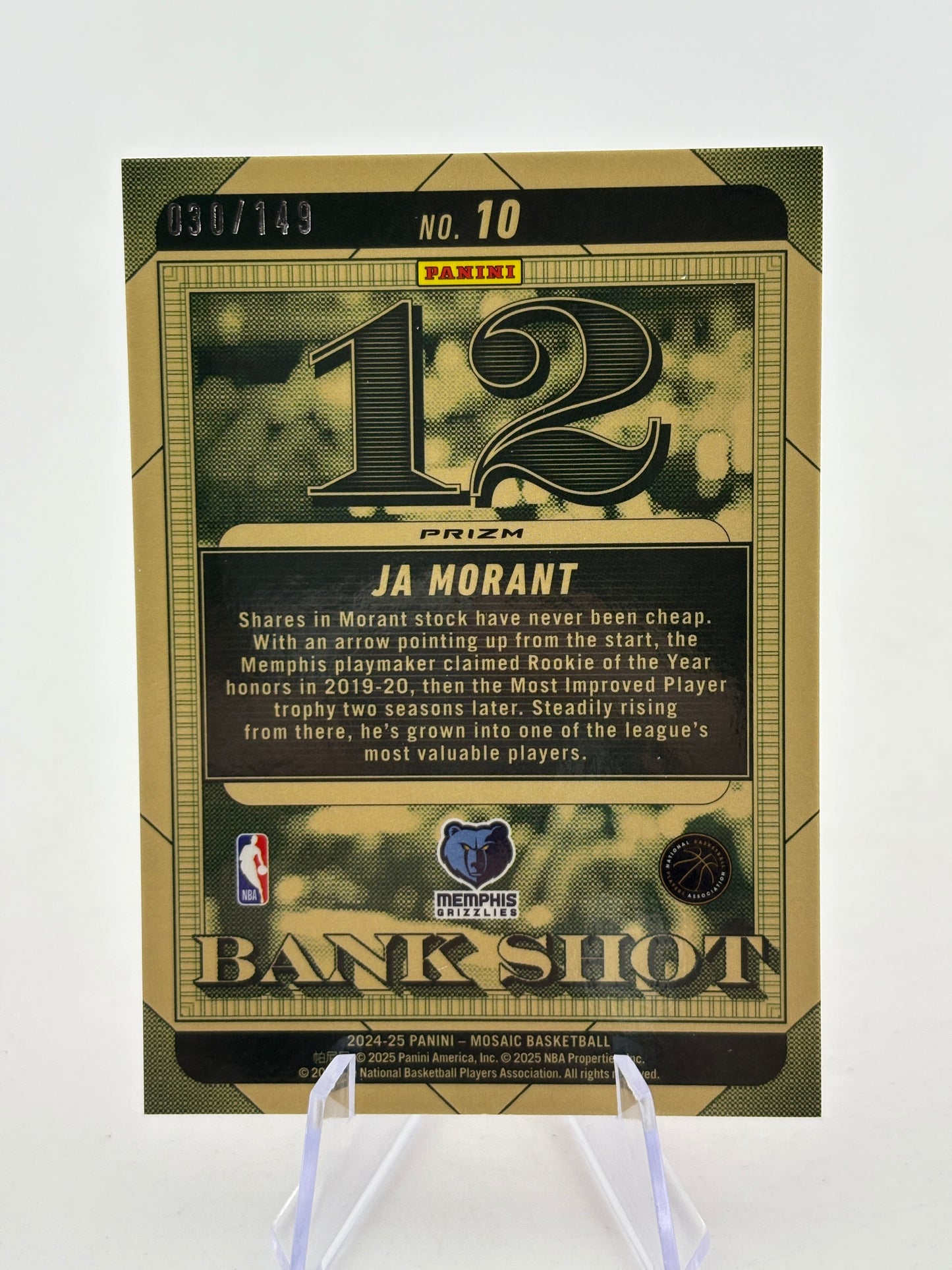 2024-25 Panini Mosaic Basketball - Ja Morant Bank Shot Pink /149 FRENLY BRICKS - Open 7 Days