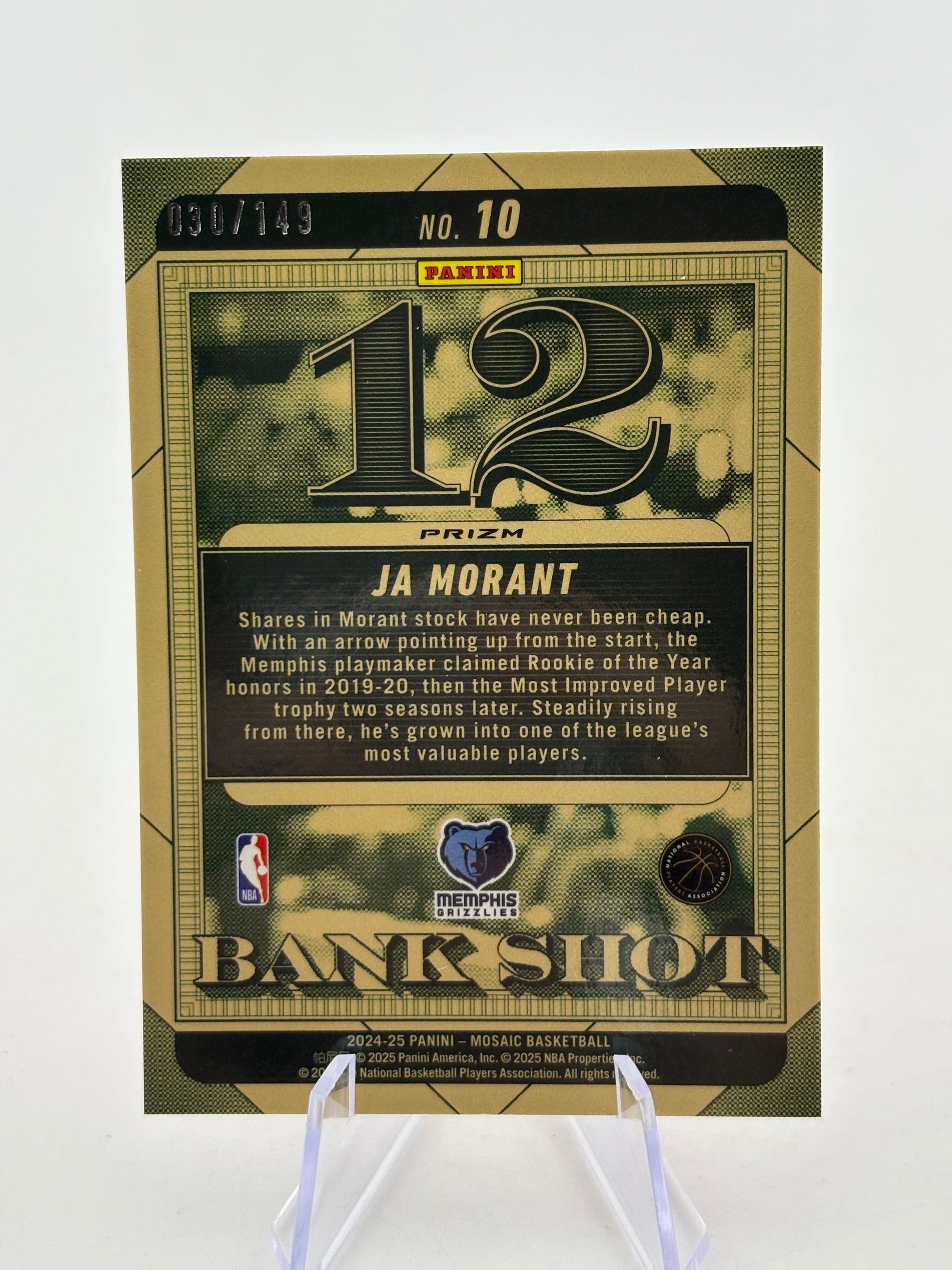 2024-25 Panini Mosaic Basketball - Ja Morant Bank Shot Pink /149 FRENLY BRICKS - Open 7 Days