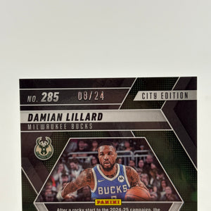 2024-25 Panini Mosaic Damian Lillard Purple Snakeskin Mosaic #/24 Bucks FRENLY BRICKS - Open 7 Days