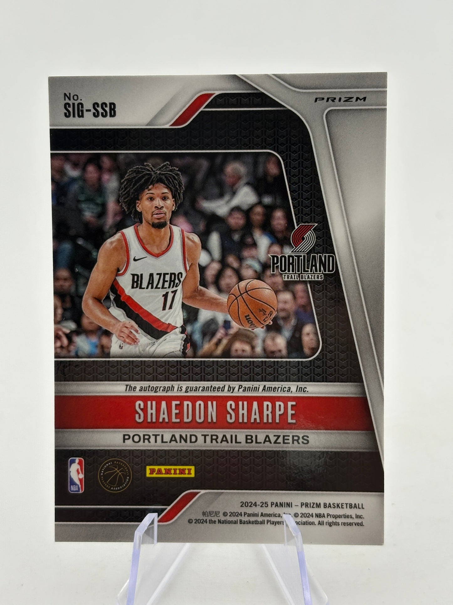 Shaedon Sharpe 2024-25 Panini Prizm Auto Silver Blazers #SIG-SSB FRENLY BRICKS - Open 7 Days