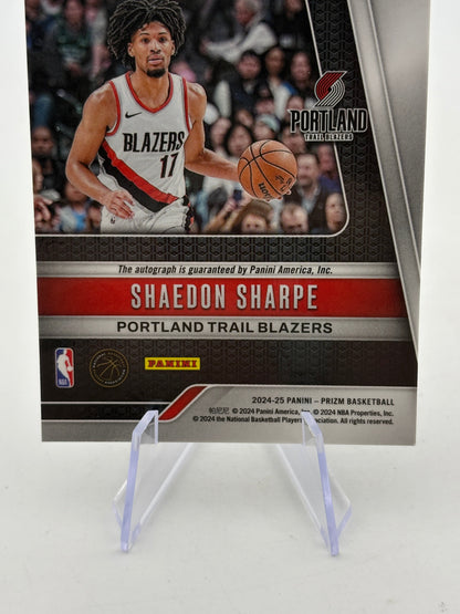 Shaedon Sharpe 2024-25 Panini Prizm Auto Silver Blazers #SIG-SSB FRENLY BRICKS - Open 7 Days
