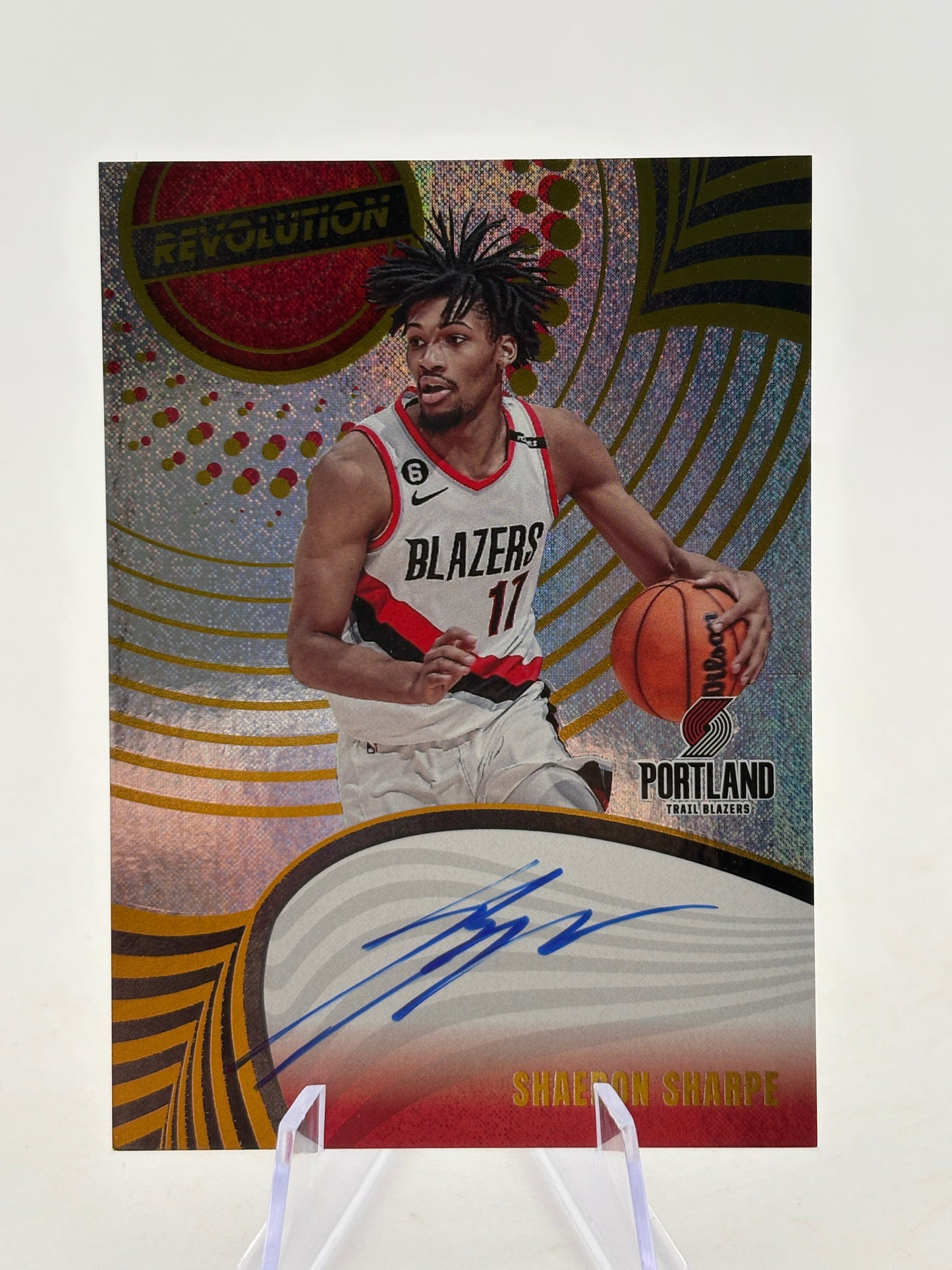 2023-24 Panini Revolution Auto Shaedon Sharpe #A-SSB On Card Auto FRENLY BRICKS - Open 7 Days