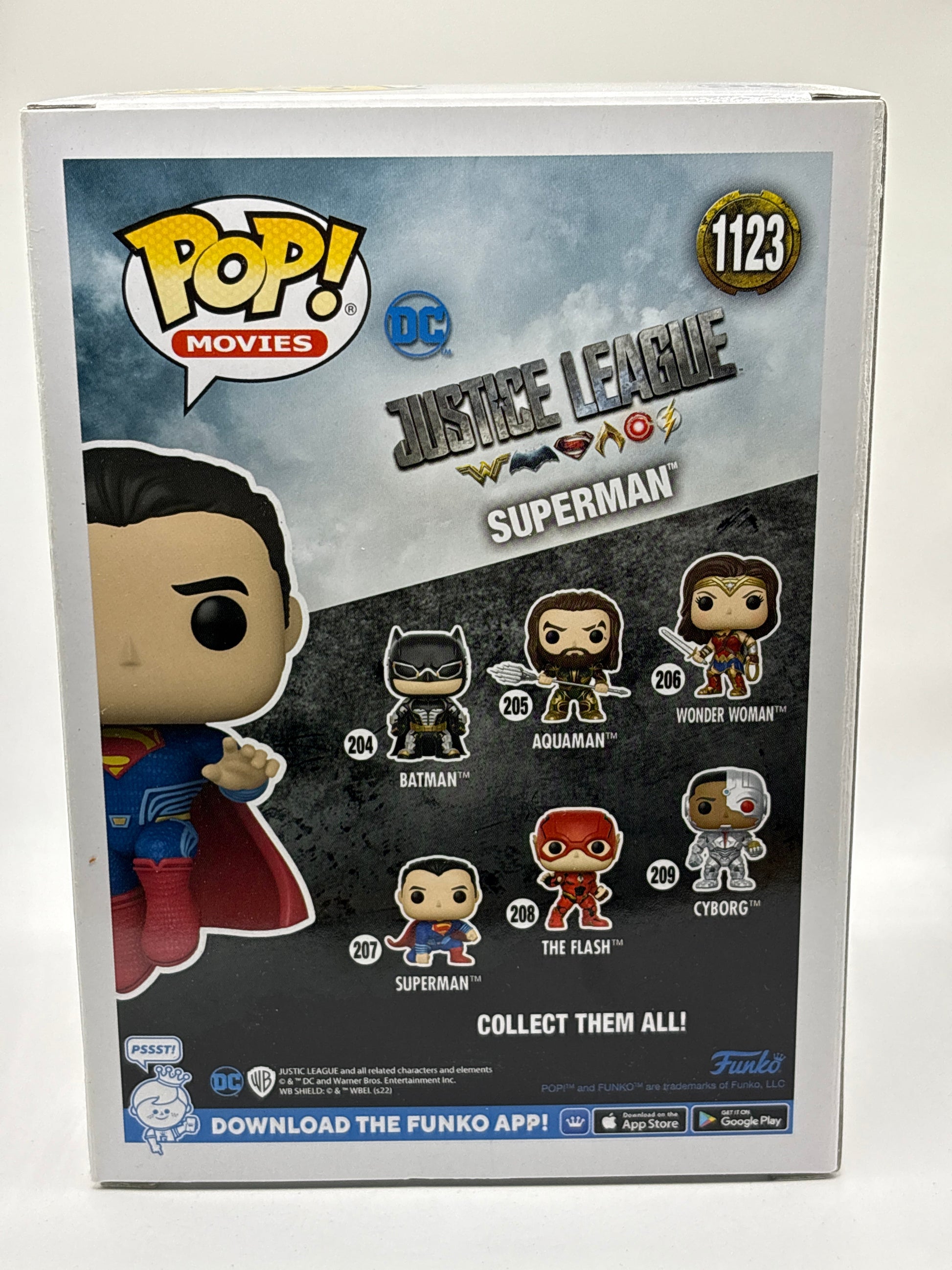 Funko POP! Movies DC Justice League #1123 Superman Special Edition FRENLY BRICKS - Open 7 Days