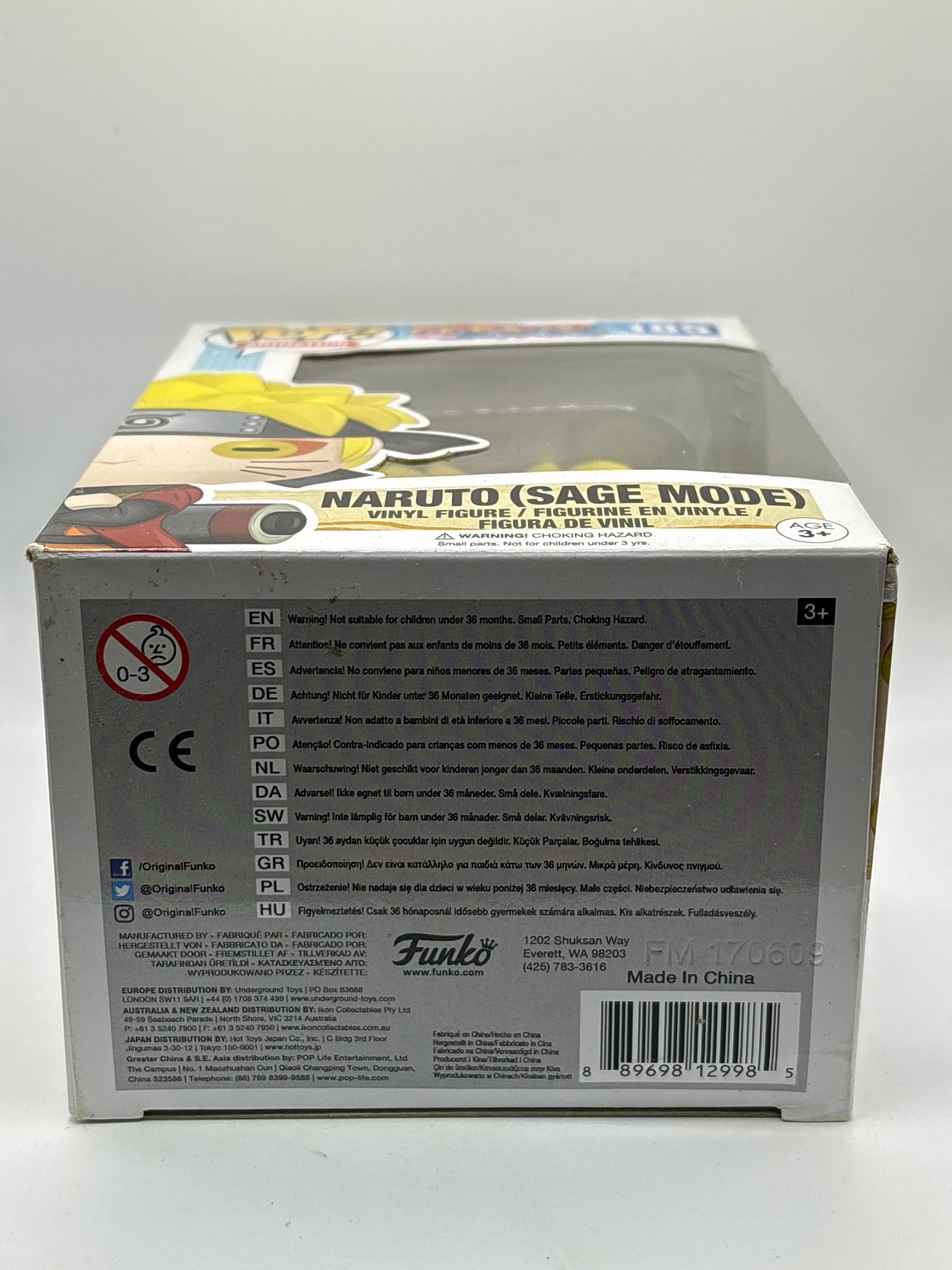 Funko POP! Animation Naruto Shippuden #185 Naruto Sage Mode Box Damage FRENLY BRICKS - Open 7 Days