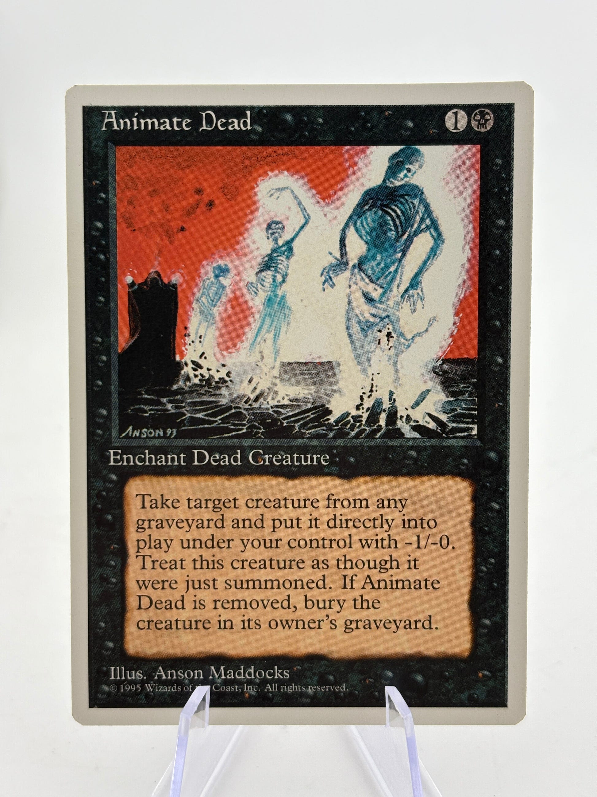 Magic The Gathering Vintage - Animate Dead Black Enchantment 5th Edition LP FRENLY BRICKS - Open 7 Days image 1