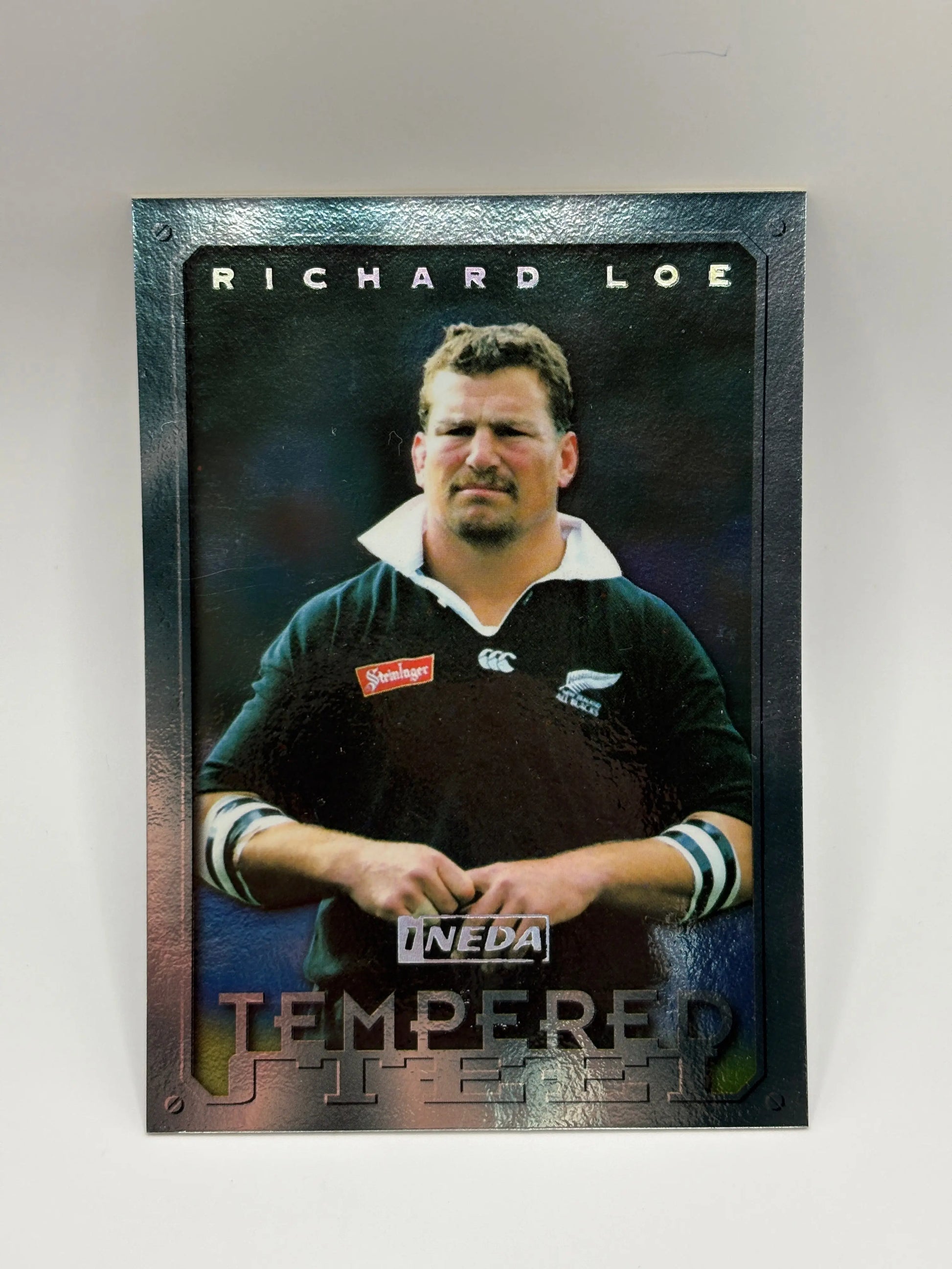 1997 Ineda NZ All Black Trading Cards Tempered Steel Subset TS9 Richard Loe #0646/1000 FRENLY BRICKS - Open 7 Days