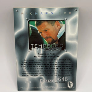 1997 Ineda NZ All Black Trading Cards Tempered Steel Subset TS9 Richard Loe #0646/1000 FRENLY BRICKS - Open 7 Days