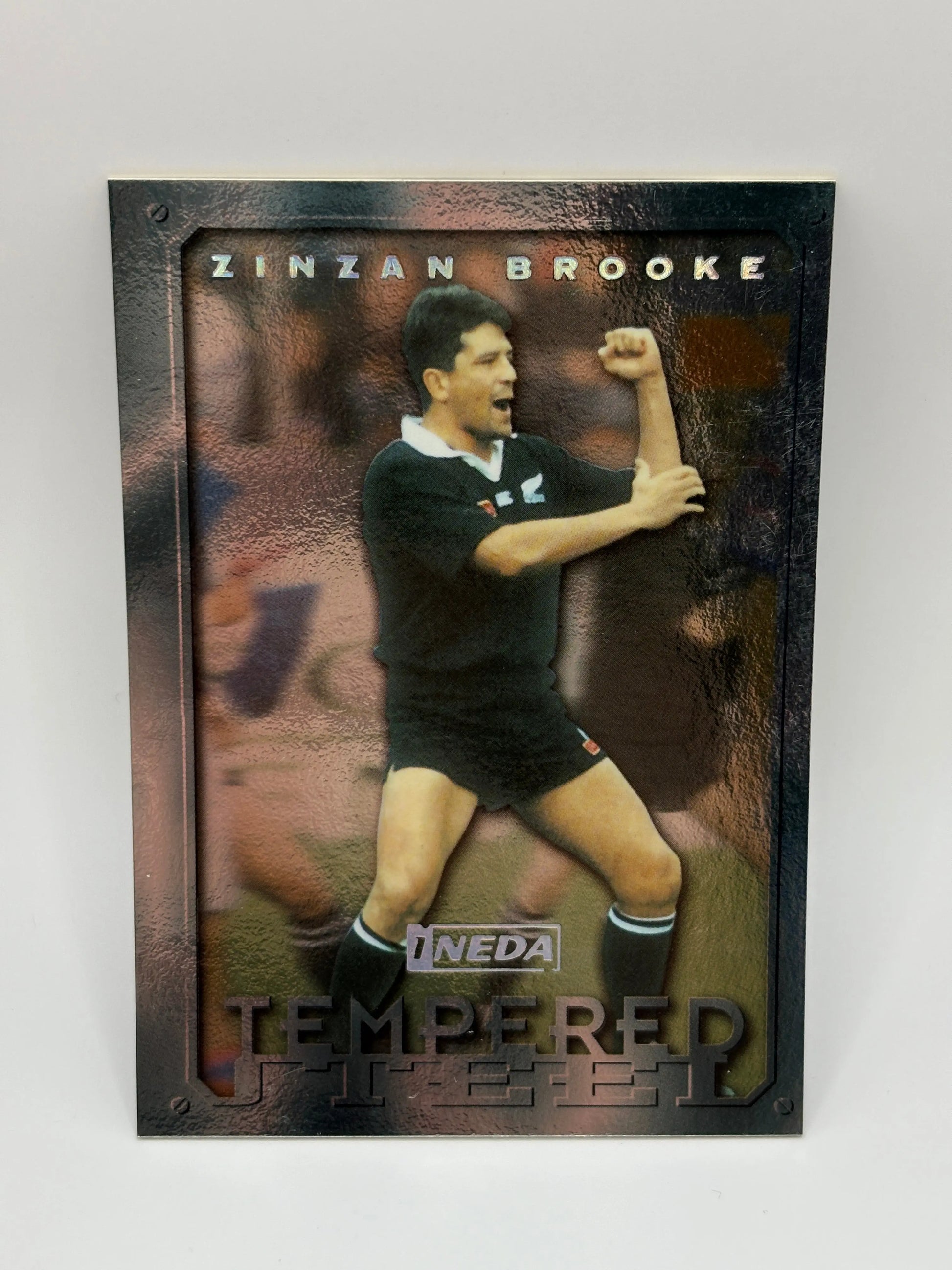 1997 Ineda NZ All Black Trading Cards Tempered Steel TS3 Zinzan Brooke #0750/1000 FRENLY BRICKS - Open 7 Days