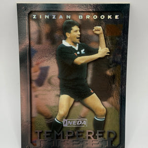 1997 Ineda NZ All Black Trading Cards Tempered Steel TS3 Zinzan Brooke #0750/1000 FRENLY BRICKS - Open 7 Days