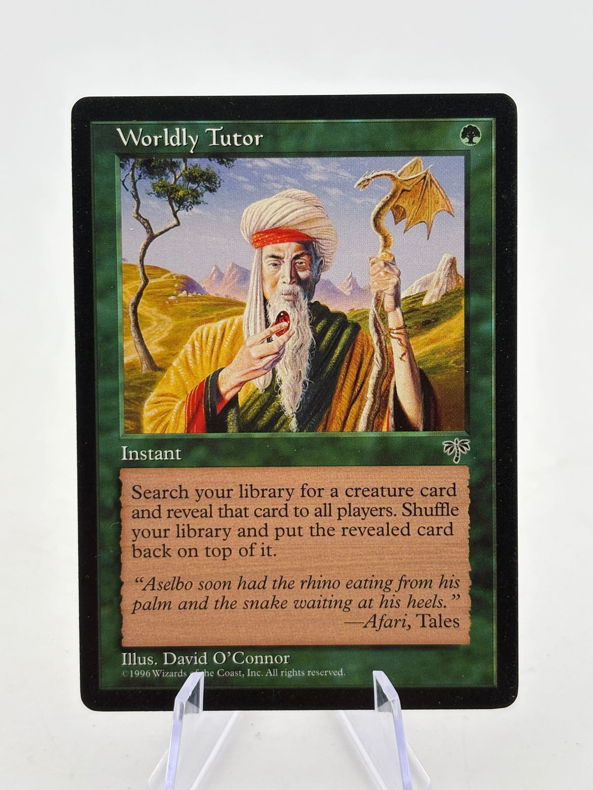 Magic The Gathering Vintage 1996 - Worldly Tutor (255) MP FRENLY BRICKS - Open 7 Days image 1