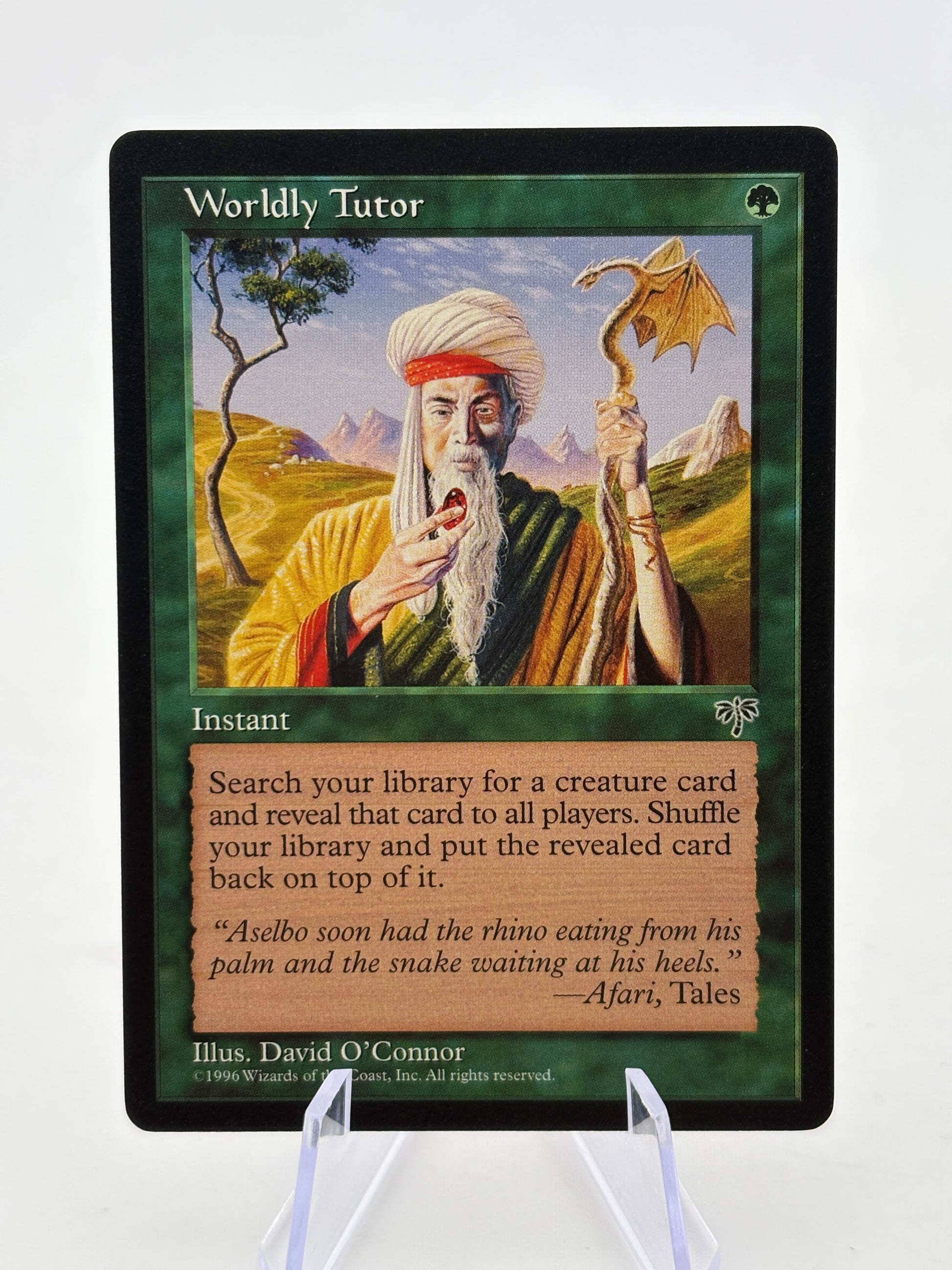 Magic The Gathering Vintage 1996 - Worldly Tutor (255) LP (2) FRENLY BRICKS - Open 7 Days image 1