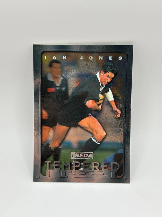 1997 Ineda NZ All Black Trading Cards Tempered Steel Card TS6 Ian Jones #0056/1000 FRENLY BRICKS - Open 7 Days
