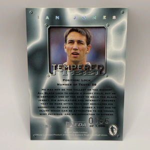 1997 Ineda NZ All Black Trading Cards Tempered Steel Card TS6 Ian Jones #0056/1000 FRENLY BRICKS - Open 7 Days